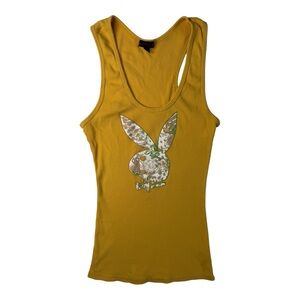 Playboy Graphic Logo Yellow Tank Top